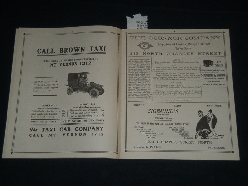 1915 DEC 6 WHAT BECAME OF DEEGAN FOLK? - NEW ACADEMY OF MUSIC PROGRAM - J 4087