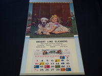 1954 EAGLE LINE HANGERS CALENDAR SALESMAN SAMPLE SHEETS BOOK - C 19