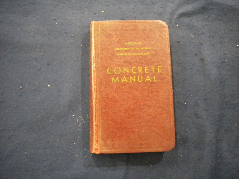 1951 CONCRETE MANUAL SOFT SOFT LEATHER COVER BOOK - 5TH EDITION - KD 8064