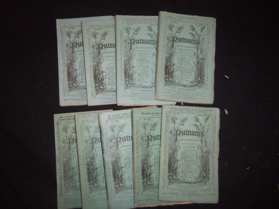 1869 PUTNAM'S MONTHLY MAGAZINE - LOT OF 9 ISSUES - WR 1163