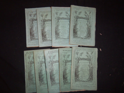 1869 PUTNAM'S MONTHLY MAGAZINE - LOT OF 9 ISSUES - WR 1163