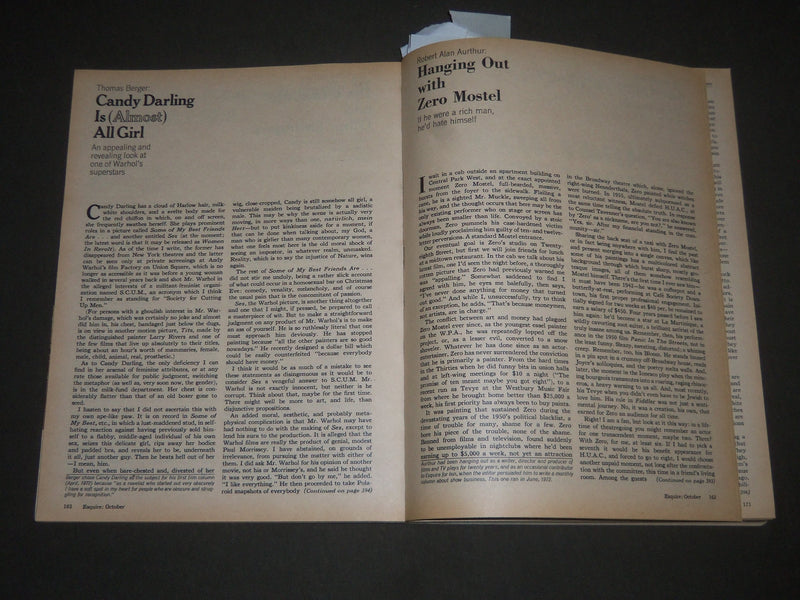 1973 OCTOBER ESQUIRE MAGAZINE 40TH ANNIVERSARY CELEBRATION ISSUE - J 2568