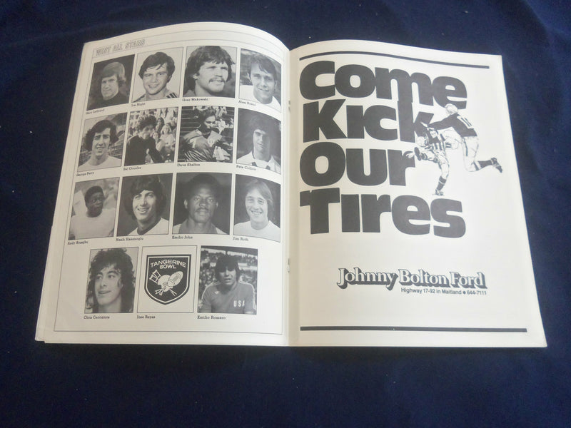 1978 JANUARY 8 TANGERINE BOWL SOCCER PROGRAM - EAST VS. WEST - ST 6362F