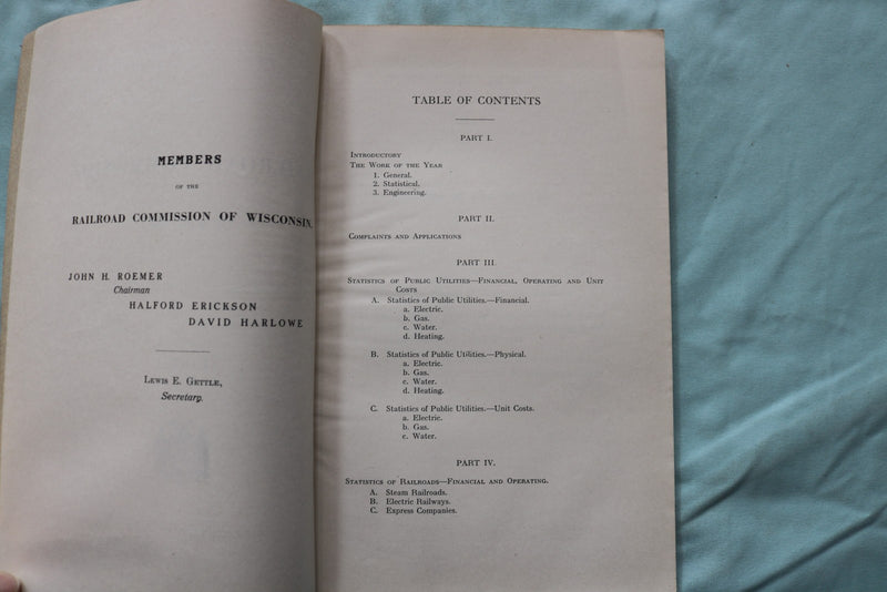 1907-1915 WISCONSIN RAILROAD COMMISSION REPORTS - LOT OF 3 - SOFTCOVER - K 3262