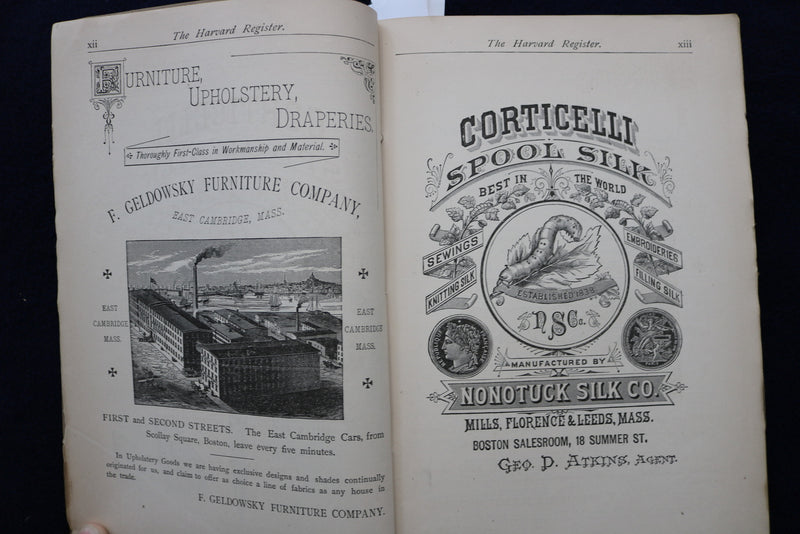 1881 APRIL-JULY THE HARVARD REGISTER ILLUSTRATED MAGAZINE - FINAL ISSUE - K 616