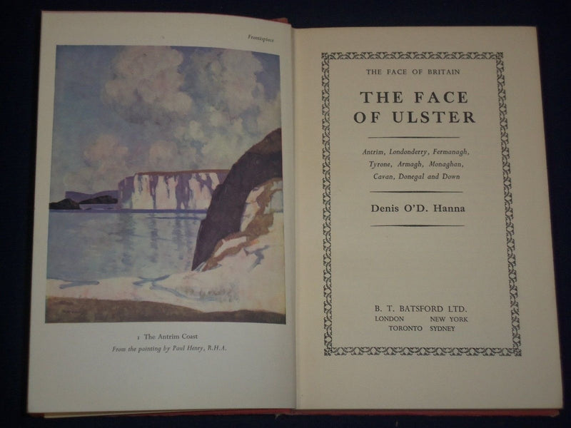 1952 THE FACE OF ULSTER HARDCOVER BOOK BY DENIS O'D HANNA - PHOTOS - KD 2483
