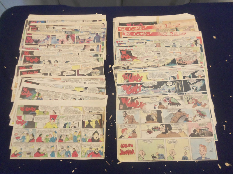 1940's-1950 THE GUMPS COLOR COMIC STRIPS - LOT OF 108 - NP 5200