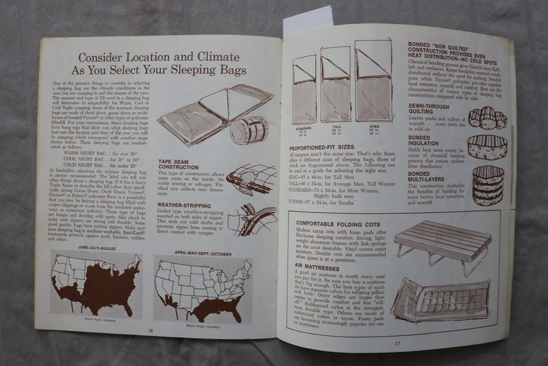 1969 SEARS CAMPING TIPS FROM SIR EDMUND HILLARY - SOFTCOVER BOOK - K 3464