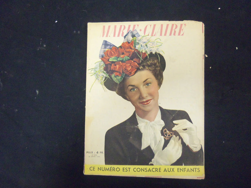 1943 MARCH 20 MARIE CLAIRE MAGAZINE - ILLUSTRATIONS, STORIES & ADS - ST 3561