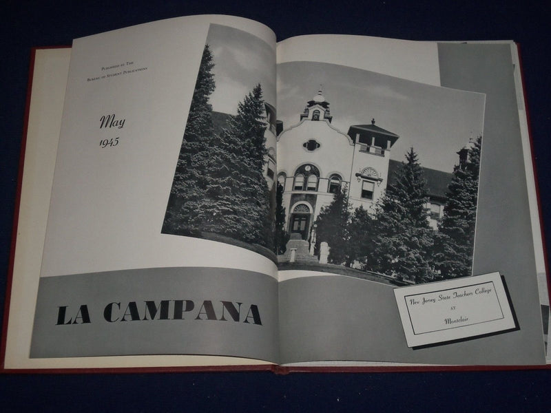 1945 LA CAMOANA YEARBOOK - MONTCLAIR TEARCHERS COLLEGE - MONTCLAIR, NJ - YB 88