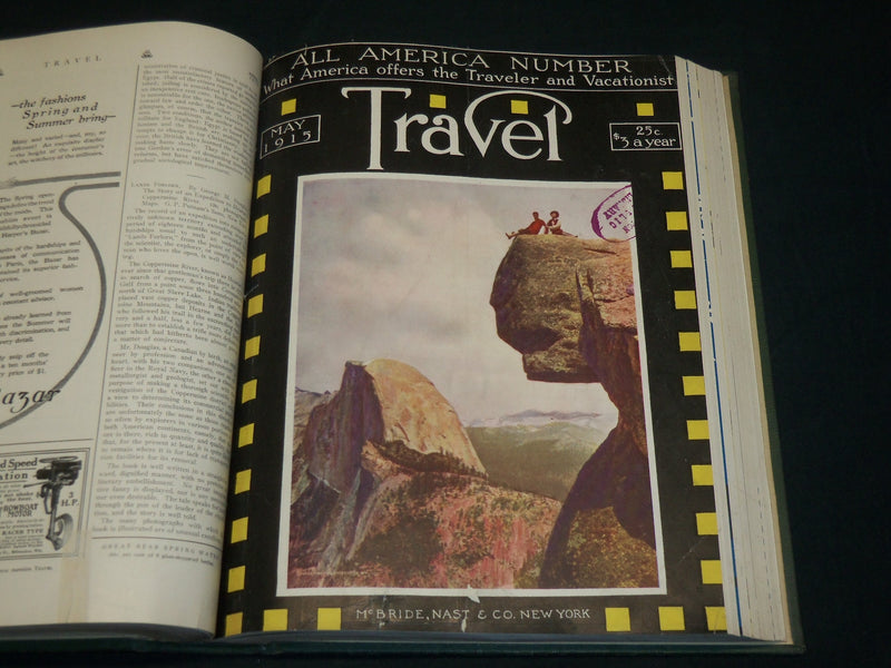 1914 NOVEMBER-1915 OCTOBER TRAVEL MAGAZINE BOUND VOLUME - GREAT COVERS - KD 5967