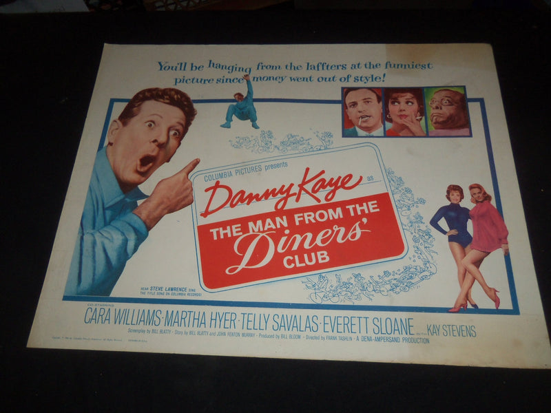1963 THE MAN FROM THE DINERS' CLUB 1/2 SHEET MOVIE POSTER - DANNY KAYE - P 463