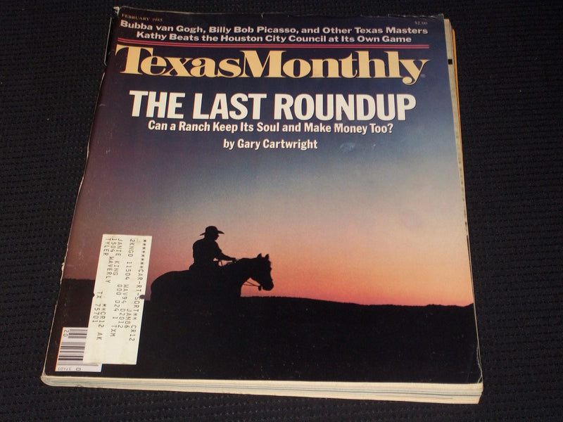 1985 FEBRUARY TEXAS MONTHLY MAGAZINE - LAST ROUNDUP FRONT COVER - E 7569