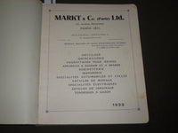 1933 MARKT & CO PARIS LTD BUREAUX MAGASINS FRENCH CATALOGUE NO. 33 - FR 734