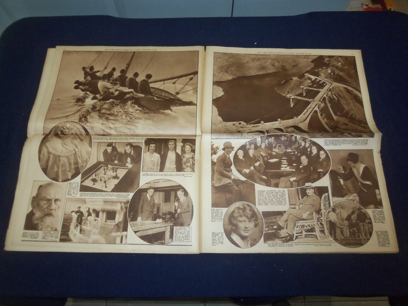 1929 JAN 20 NEW YORK HERALD TRIBUNE GRAVURE SECTION - COOLIDGE DAM - NP 4993