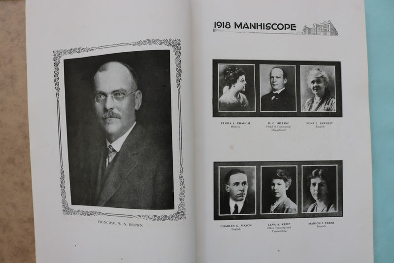 1918 MANHISCOPE - MANUAL TRAINING HIGH SCHOOL - PEORIA - SOFTCOVER BOOK - K 3442