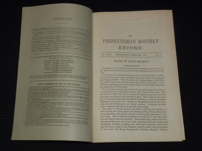 1868-1877 THE PRESBYTERIAN MONTHLY RECORD MAGAZINE LOT OF 42 ISSUES - WR 223C
