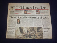 1999 APRIL 13 WILKES-BARRE TIMES LEADER - CLINTON IN CONTEMPT OF COURT - NP 8251