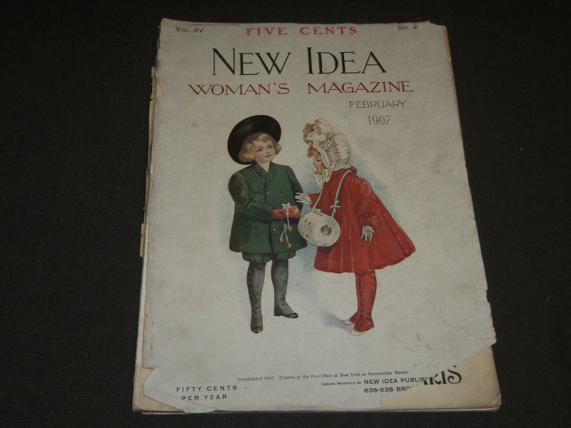 1907 FEBRUARY NEW IDEA WOMAN'S MAGAZINE - COLOR FASHION - ILLUSTRATIONS - ST 253