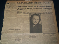1941 JULY 24 CLEVELAND NEWS NEWSPAPER - WHEELER TRIED TO AROUSE ARMY - NT 7467