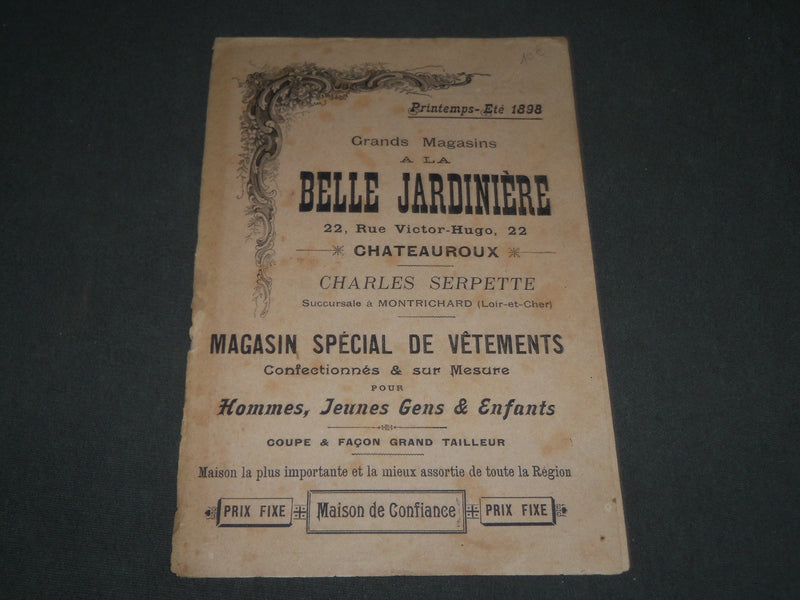 1898 SPRING-SUMMER BELLE JARDINIERE VETEMENTS FRENCH CATALOGUE - FR 1068