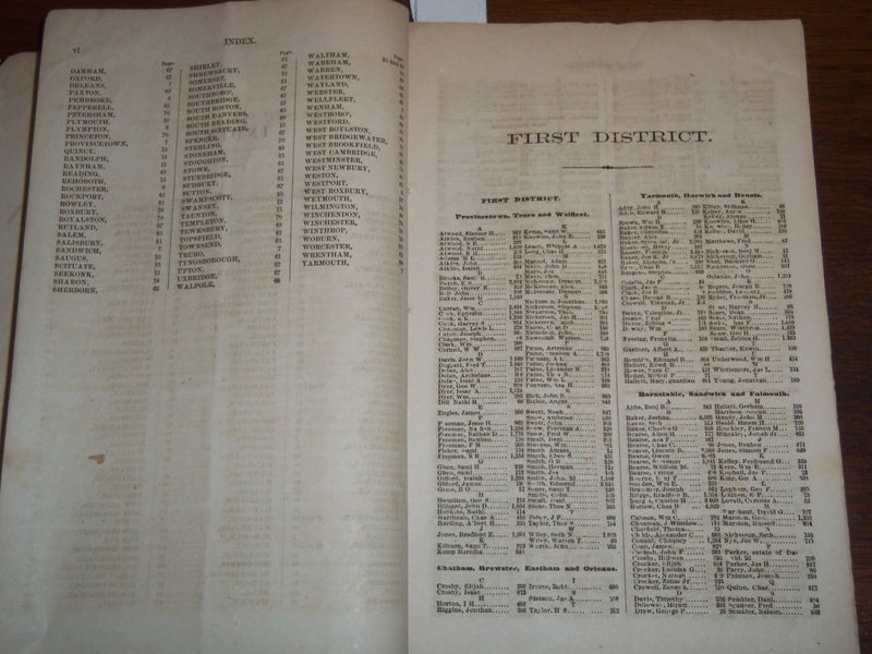 1867 CITIZENS OF BOSTON INCOMES - MASSACHUSETTS -BOSTON TRAVELLER EXTRA - K 1180