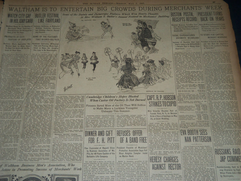 1905 MAY 7 THE BOSTON HERALD - SANFORD OUSTED WITHOUT INQUIRY - BH 156