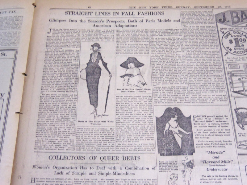 1919 SEPT 28 NY TIMES DRAMA SECTION - CHANCES OF PEACE TREATY SENATE - NT 7099