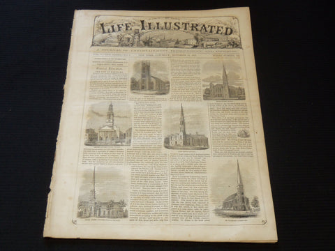 1857 NOVEMBER 14 LIFE ILLUSTRATED NEWSPAPER - WALL ST. AND BANKS - NP 5910