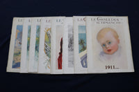 1911 LE GAULOIS DU DIMANCHE ILLUSTRATED MAGAZINE - FRENCH - LOT OF 8 - O 3617