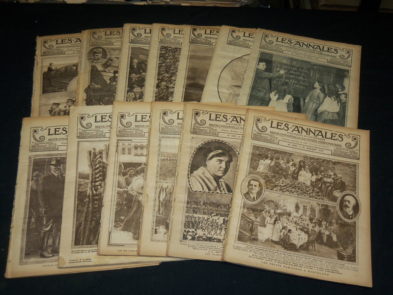 1918 LES ANNALES REVUE ILLUSTREE WWI FRENCH MAGAZINE LOT OF 13 ISSUES - O 3026
