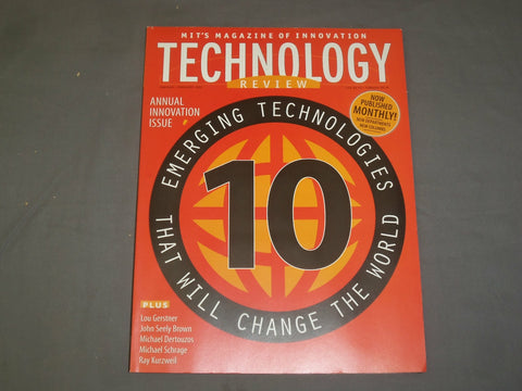 2001 JAN-FEB TECHNOLOGY REVIEW MAGAZINE - 10 EMERGING TECHNOLOGIES - B 6348