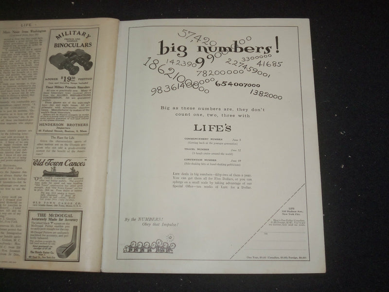 1924 MAY 29 LIFE MAGAZINE - PAPA! MAMMA SAYS TO BRING HOME CHOPS! - ST 6501