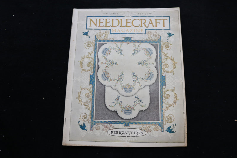 1925 FEBRUARY NEEDLECRAFT MAGAZINE - A BEAUTIFULLY ILLUSTRATED COVER - E 9896