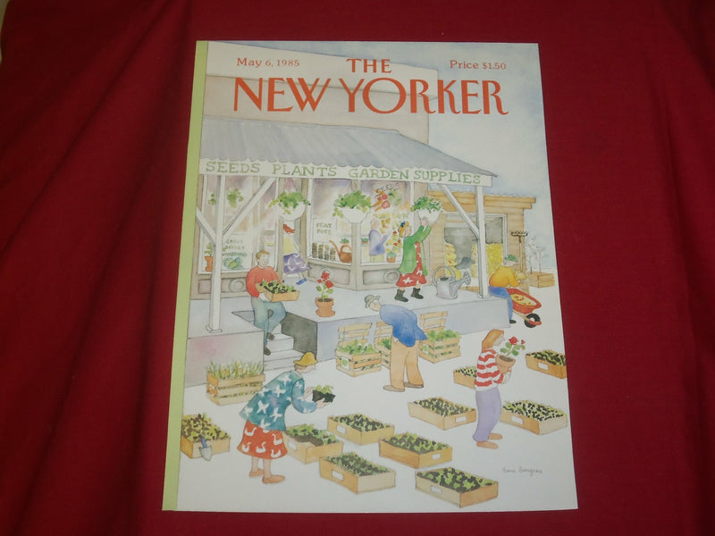 1985 MAY 6 NEW YORKER MAGAZINE FRONT COVER ONLY - GREAT ART FOR FRAMING