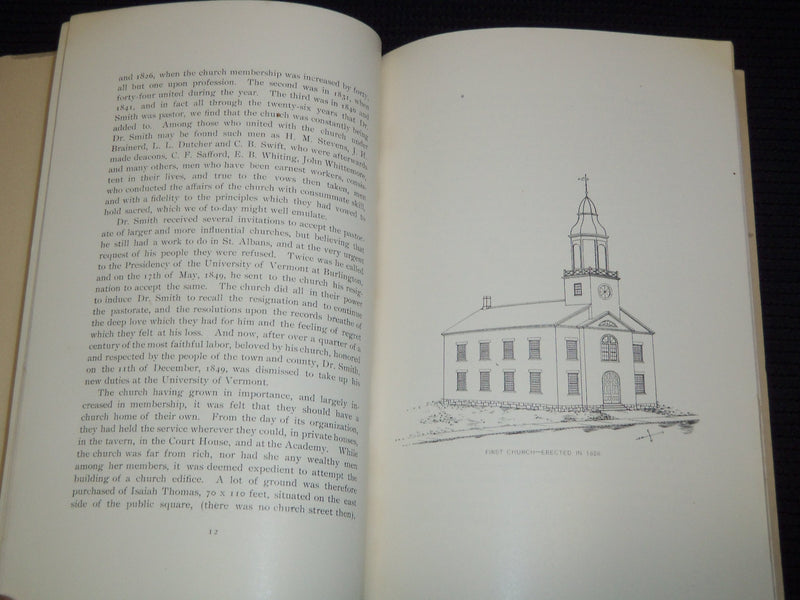 1898 HISTORICAL SKETCH OF THE FIRST CONGREGATIONAL CHURCH - ALBANS VT - J 7519