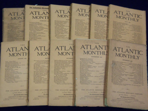 1909 THE ATLANTIC MONTHLY MAGAZINE LOT OF 11 - NICE STORIES & ARTICLES - WR 342