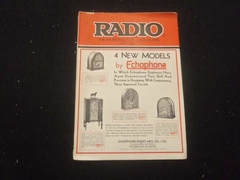 1931 SEPTEMBER RADIO MAGAZINE - THE NATIONAL TRADE MAGAZINE - B 433D