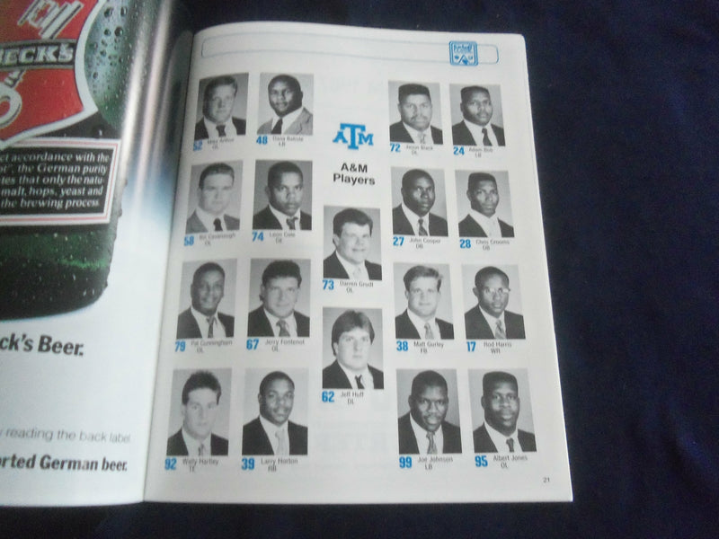 1988 AUG 27 KICKOFF CLASSIC PROGRAM - TEXAS A&M UNIV VS UNIV NEBRASKA - ST 659C