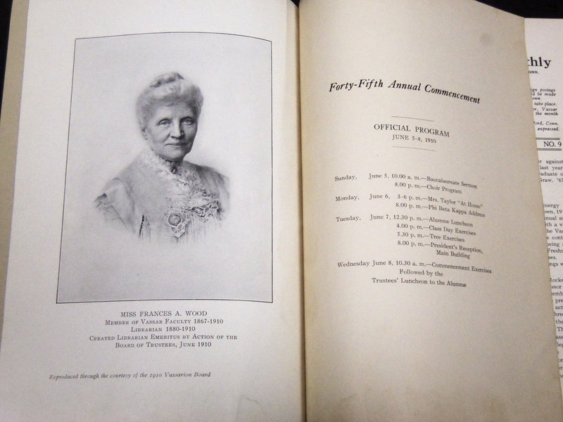1909-1910 THE VASSAR ALUMNAE MONTHLY MAGAZINE LOT OF 4 ISSUES - J 5228