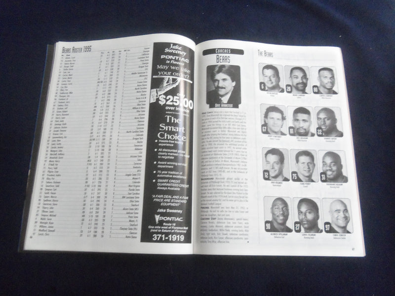 1995 DEC 10 GAMEDAY MAGAZINE - CINCINNATI BENGALS VS. CHICAGO BEARS - SP 4686O