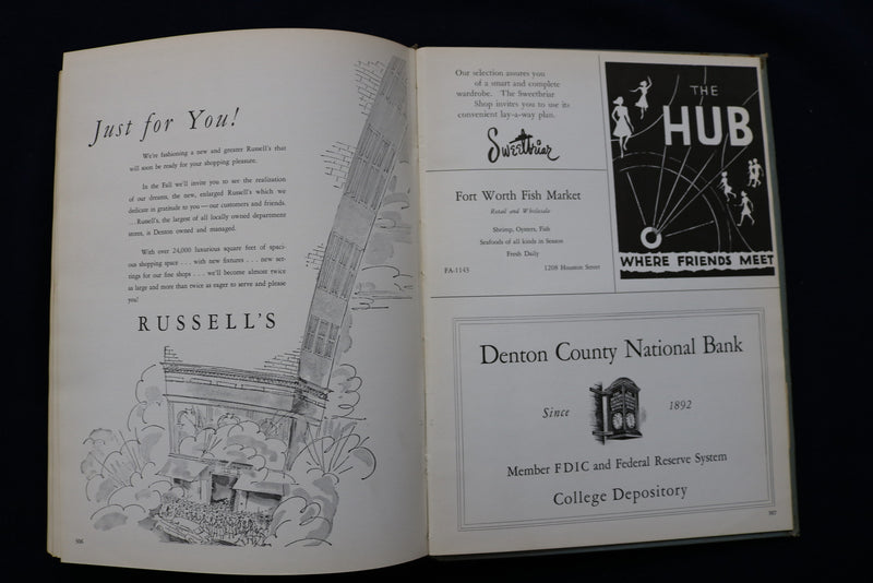 1951 DAEDALIAN TEXAS STATE COLLEGE FOR WOMEN YEARBOOK - DENTON, TX - YB 3440