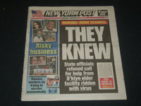 2020 APRIL 25 NEW YORK POST NEWSPAPER - NURSING HOME SCANDAL - THEY KNEW