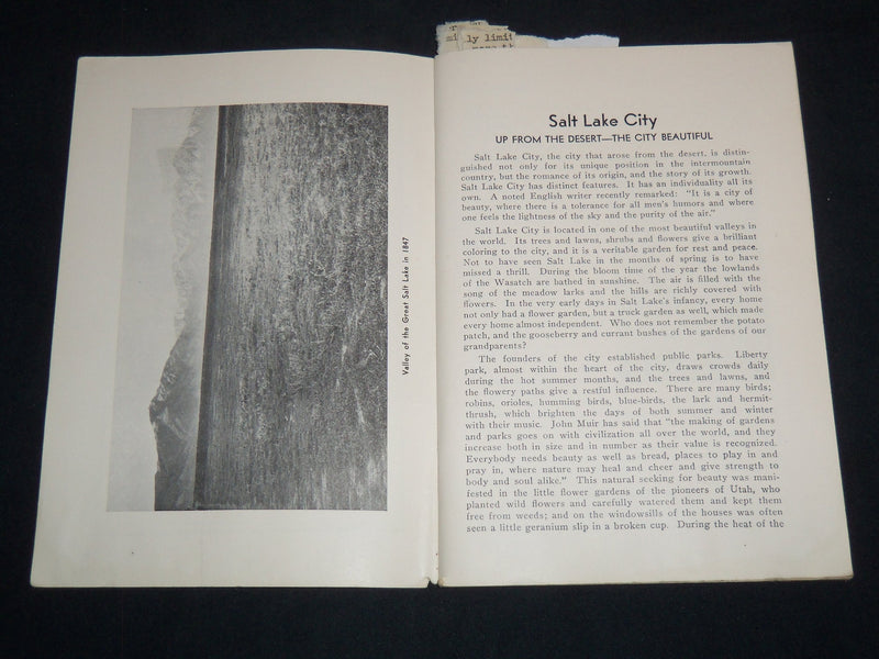 1930'S UTAH THE TOURISTS' GUIDE BOOK - SOFTCOVER - J 8197