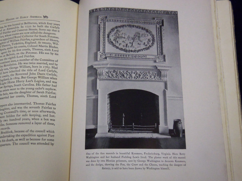 1936 HISTORIC HOUSE OF EARLY AMERICA BY ELISE LATHROP - ILLUSTRATIONS - KD 1270