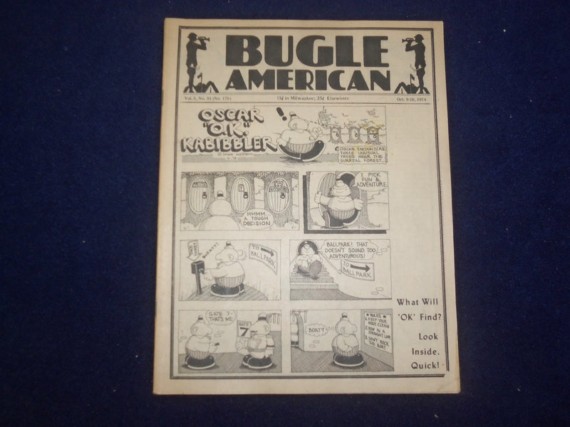 1974 OCTOBER 9-16 BUGLE AMERICAN MAGAZINE - OSCAR O.K. KABIBBLER - J 9422