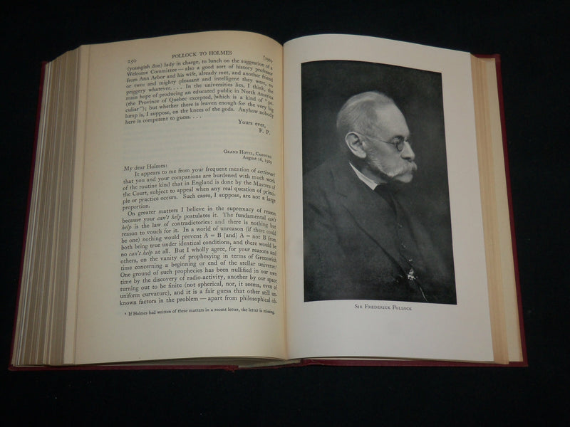 1946 HOLMES - POLLOCK LETTERS HARDCOVER BOOK EDITED BY MARK HOWE - KD 7240