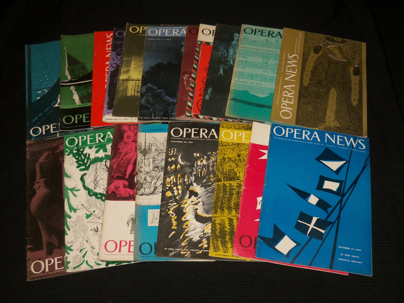1955 OPERA NEWS MAGAZINE LOT OF 19 DIFFERENT ISSUES - O 2805D