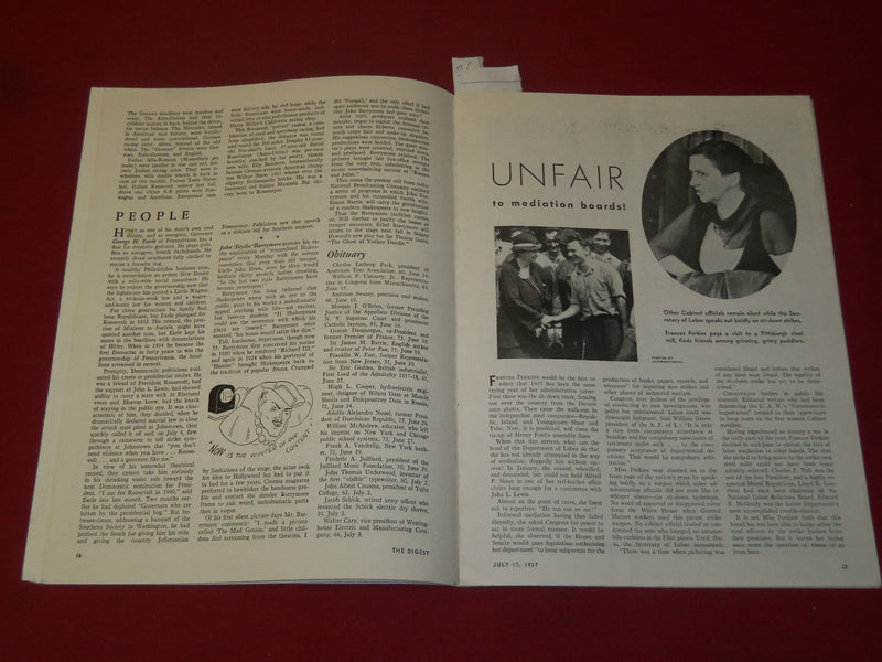 1937 JULY 17 LITERARY DIGEST MAGAZINE-REVIEW OF REVIEWS COMBINED ISSUE - SP 3214