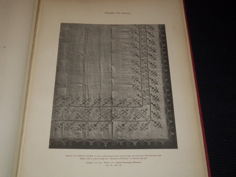 1890 HAND-MADE LACES & EMBROIDERY MUSEUM STUDIES VOLUME LOT OF 2 - #32